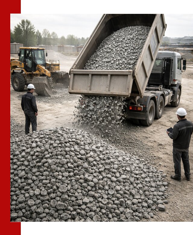 Доставка гранитного щебня фракции 20-40 в Москве