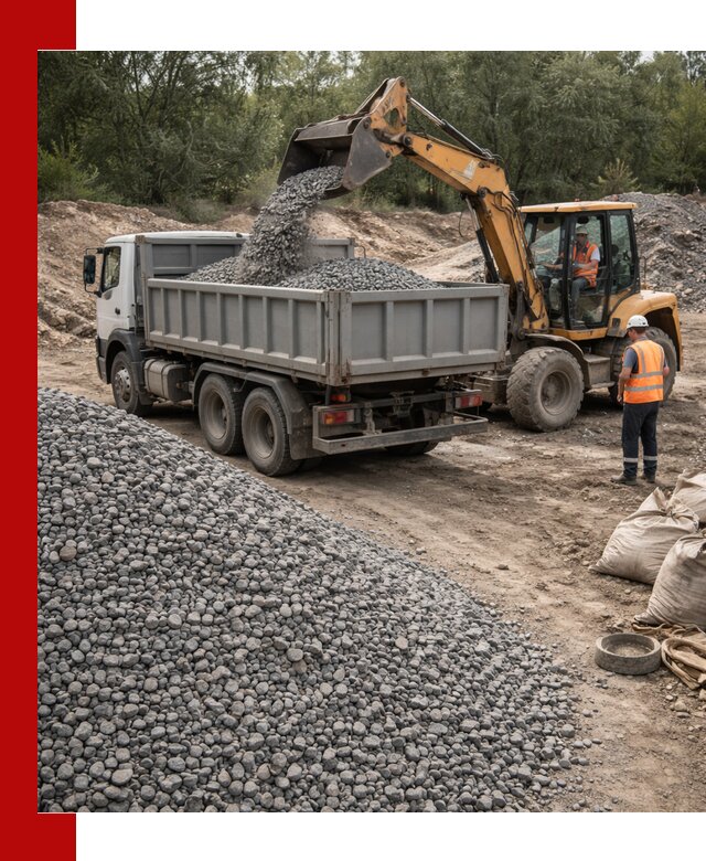 Доставка гравийного щебня в Москве оптом и в розницу