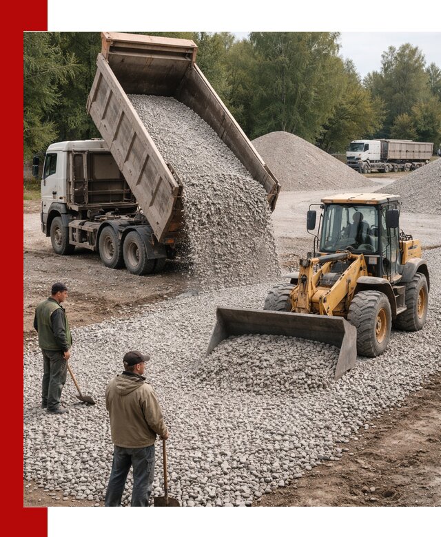 Купить гравийный щебень фракция 20-40 в Москве с доставкой