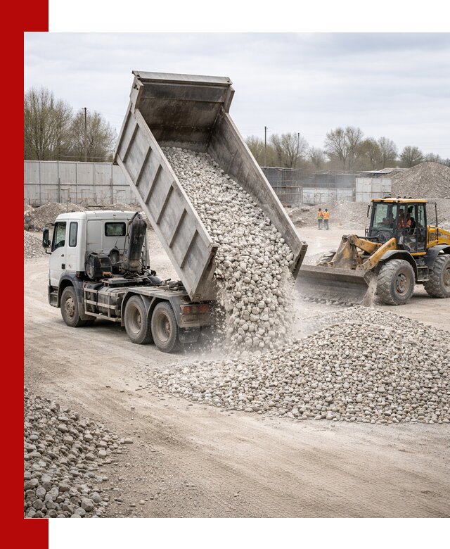 Доставка и продажа известнякового щебня в Москве