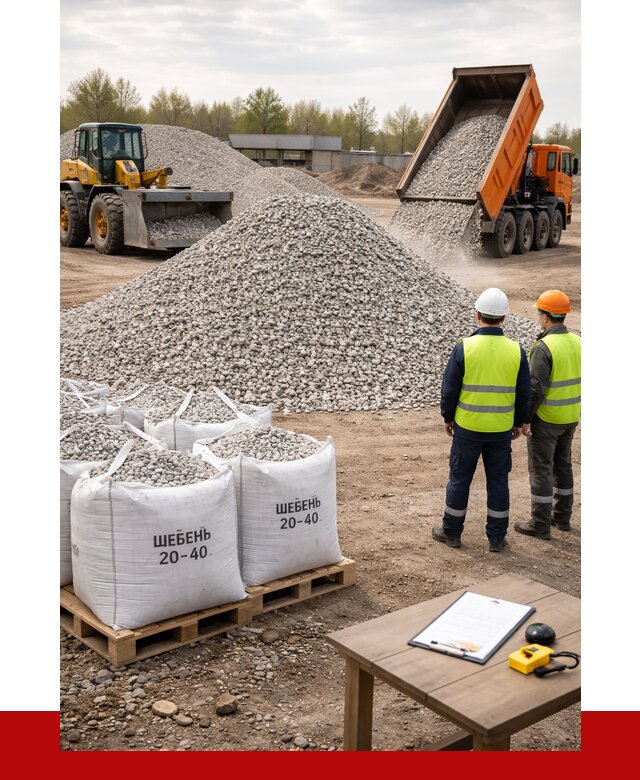 Известняковый щебень 20-40 в Москве от 2159 р. ПРОНЕРУДМск
