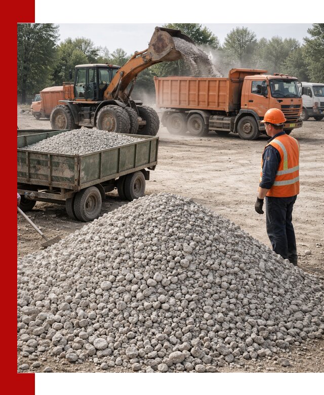 Доставка известнякового щебня фракция 20–40 в Москве