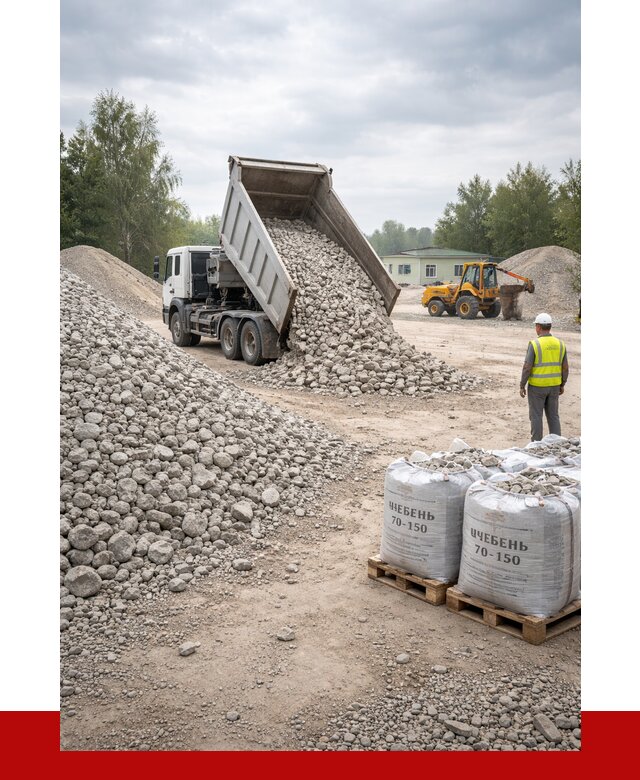 Известняковый щебень фракция 70-150 в Москве от 1285 р. | ПРОНЕРУДМск