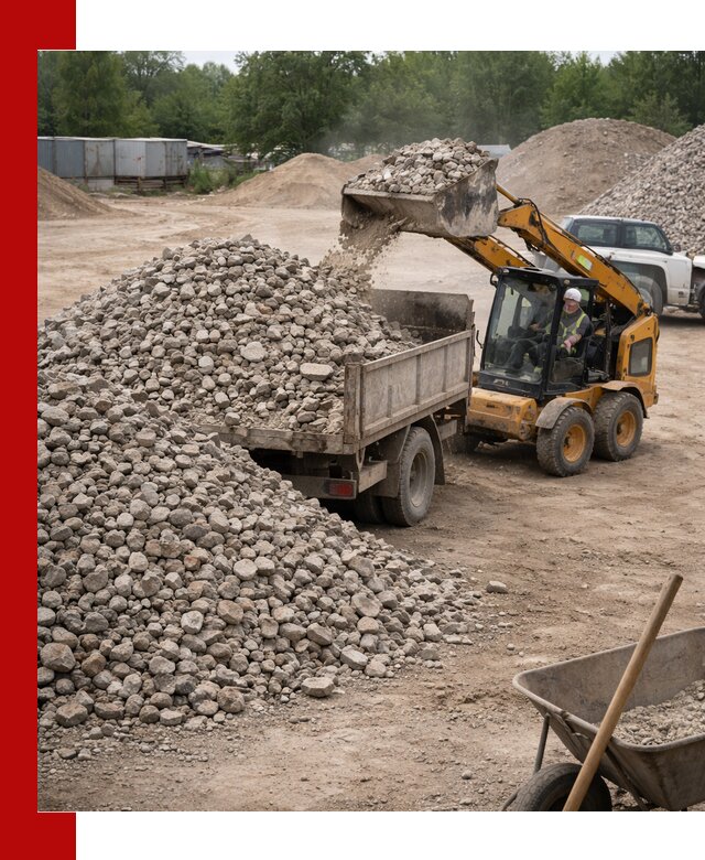 Доставка вторичного щебня в Москве для строительных работ