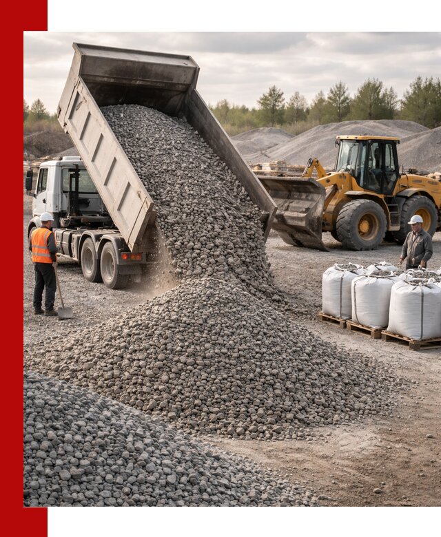 Бетонный щебень фракция 5–20 с доставкой в Москве