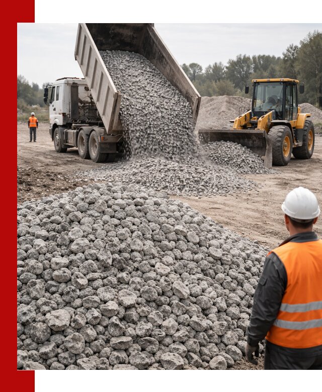 Доставка бетонного щебня фракции 20-40 в Москве