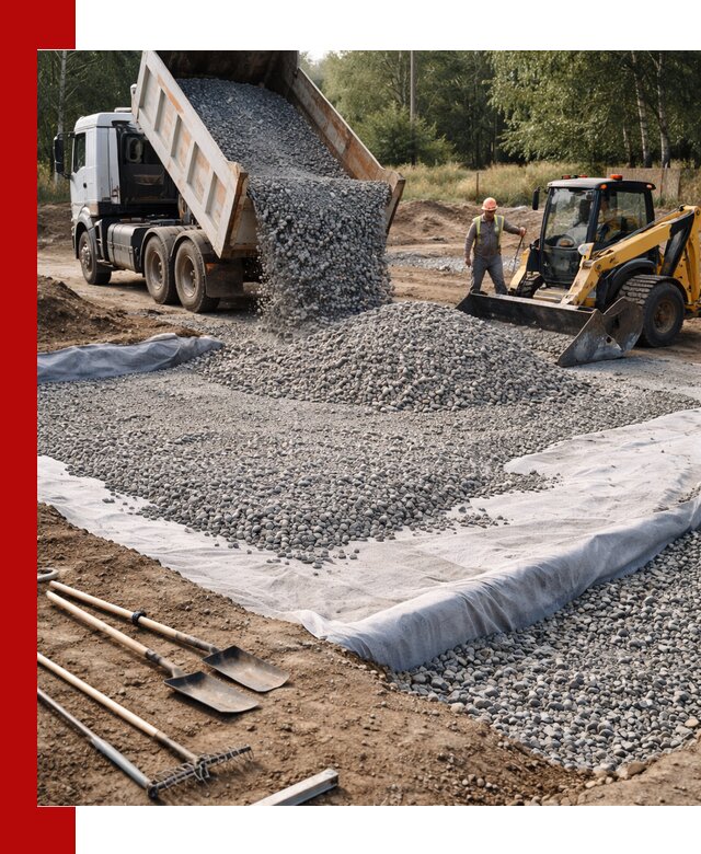 Щебень для фундамента с доставкой в Москве