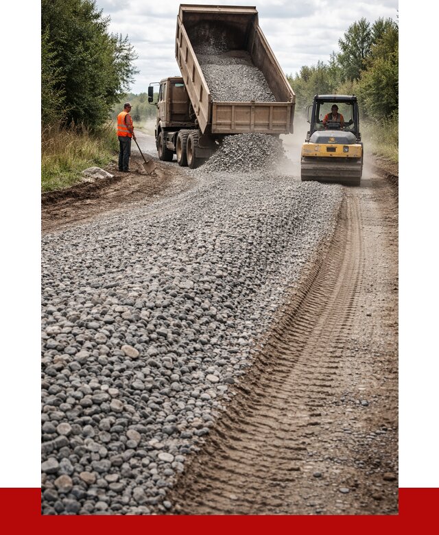 Щебень для отсыпки дороги в Москве от 2775 р. ПРОНЕРУДМск