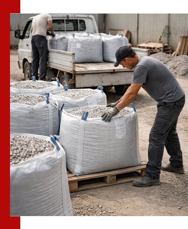 Доставка щебня в мешках по выгодным ценам в Москве
