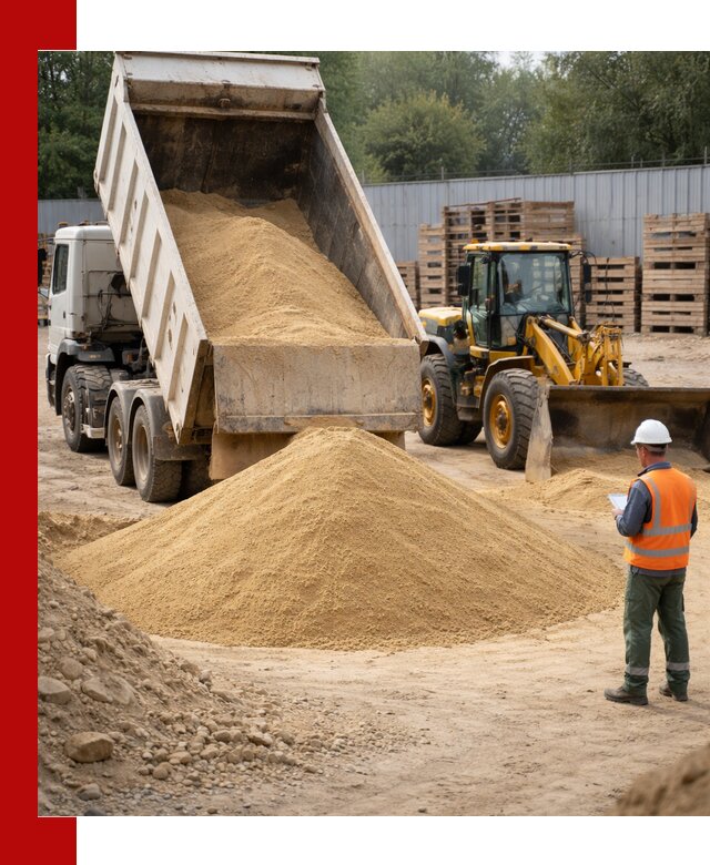 Доставка карьерного мелкозернистого песка в Москве