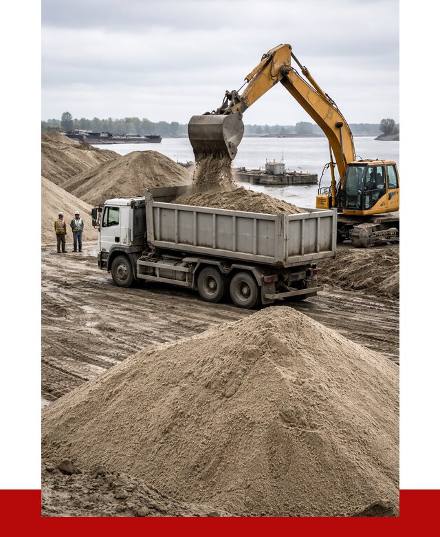 Купить речной песок навалом в Москве от 1850 р., ПРОНЕРУДМск