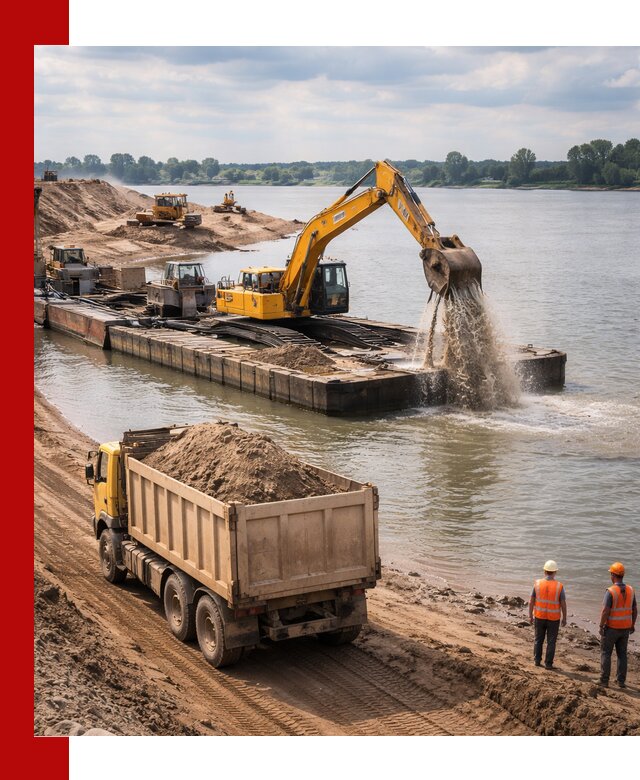 Намывной песок с доставкой в Москве оптом и в розницу