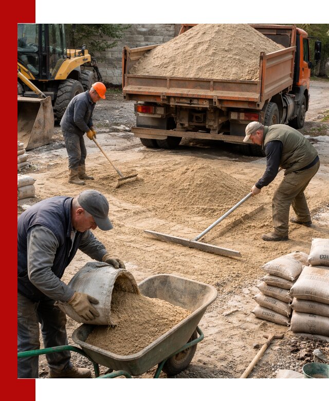 Поставка песка для стяжки в Москве с быстрой доставкой