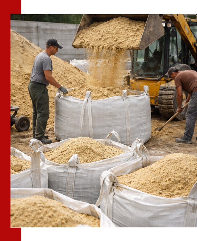 Поставка качественного песка для кладки в Москве
