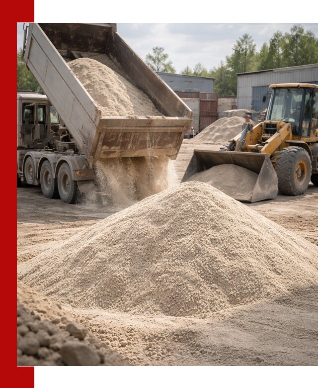 Кварцевый песок с доставкой в Москве для строительных работ