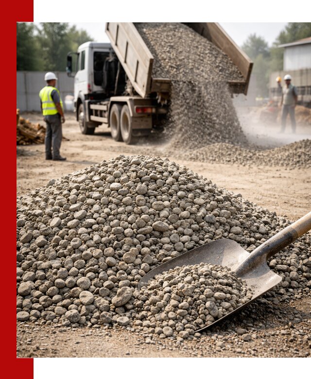 Доставка гравия фракции 20-40 в Москве с самосвалами