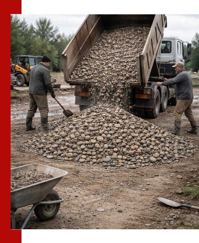 Доставка гальки речной оптом и в розницу в Москве