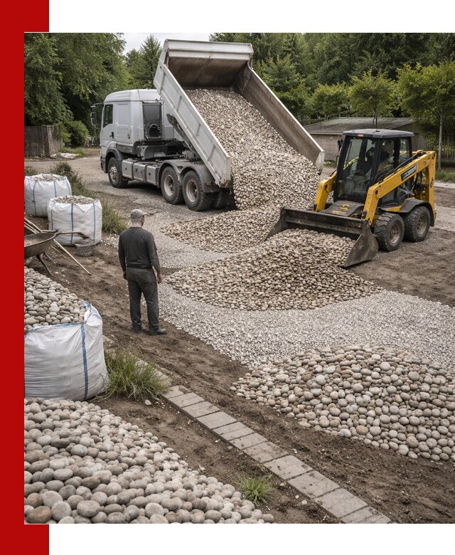 Доставка морской гальки оптом и в розницу в Москве