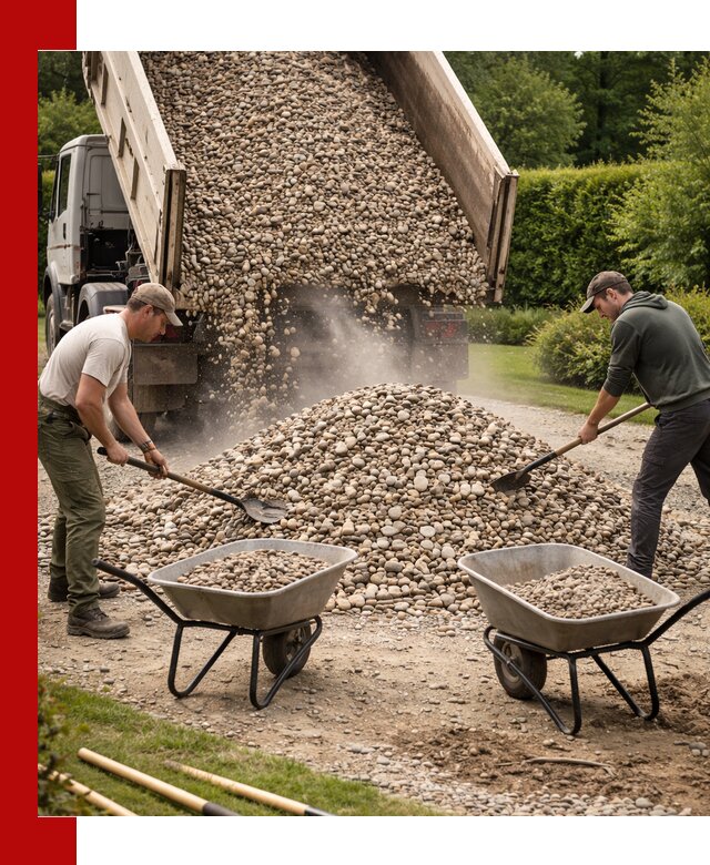 Доставка и продажа декоративной гальки в Москве