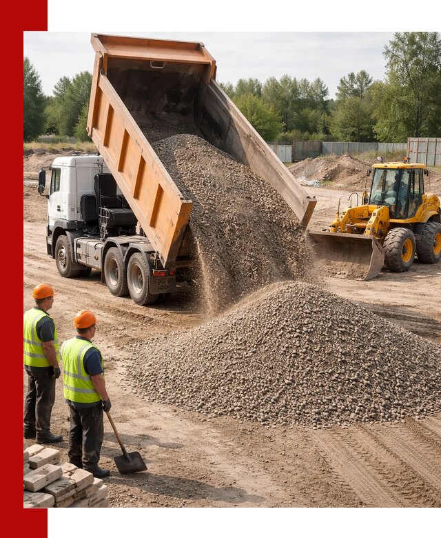 Доставка щебёночно-песчаной смеси ЩПС С7 в Москве