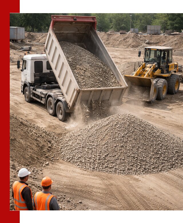 Щебень с песком (ЩГПС С2) с доставкой в Москве