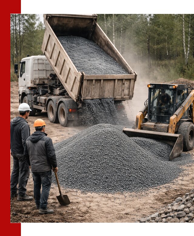 Гранитный отсев 0-5 с доставкой и разгрузкой в Москве