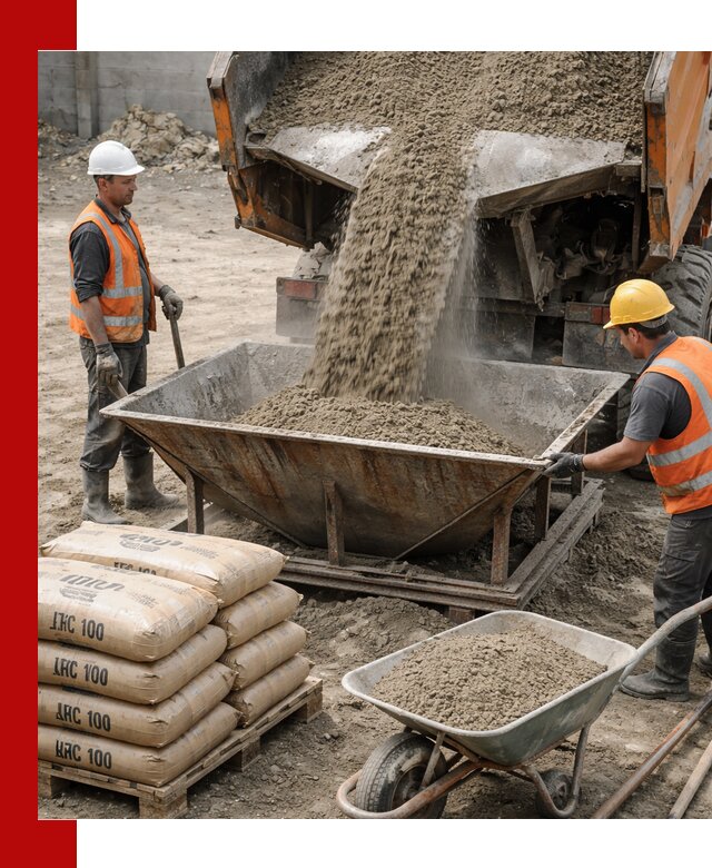 Доставка цементно-песчаной смеси М100 в Москве