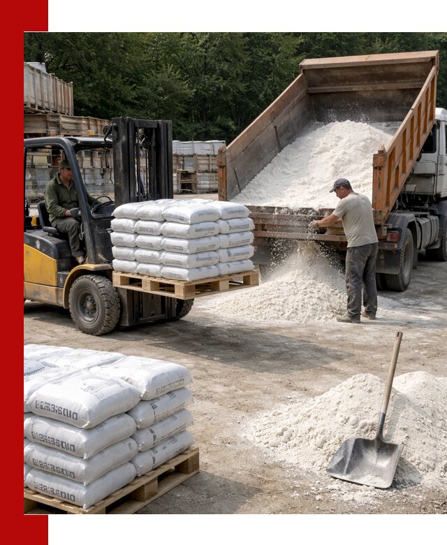 Доставка строительной извести оптом и в розницу в Москве