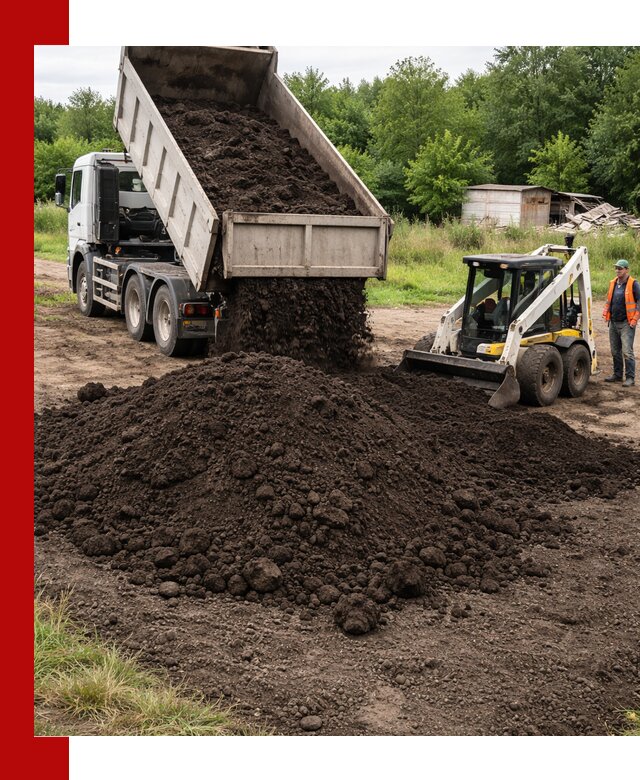 Поставка плодородной земли с доставкой самосвалом в Москве