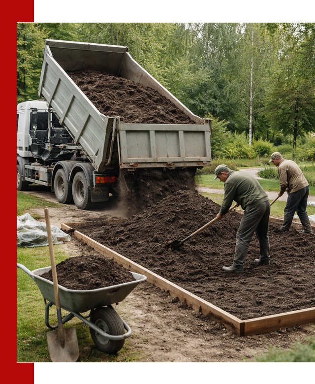 Доставка грунта для озеленения и благоустройства в Москве