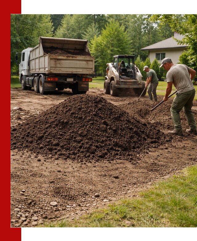 Доставка и укладка грунта для газона в Москве