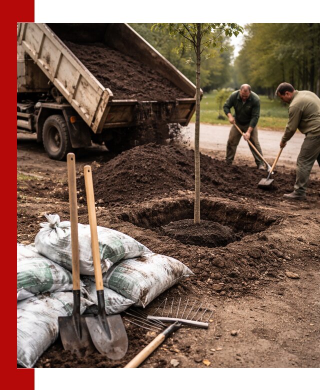 Грунт для посадки деревьев в Москве — доставка и подготовка почвы