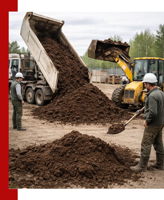 Доставка торфа оптом и в мешках в Москве