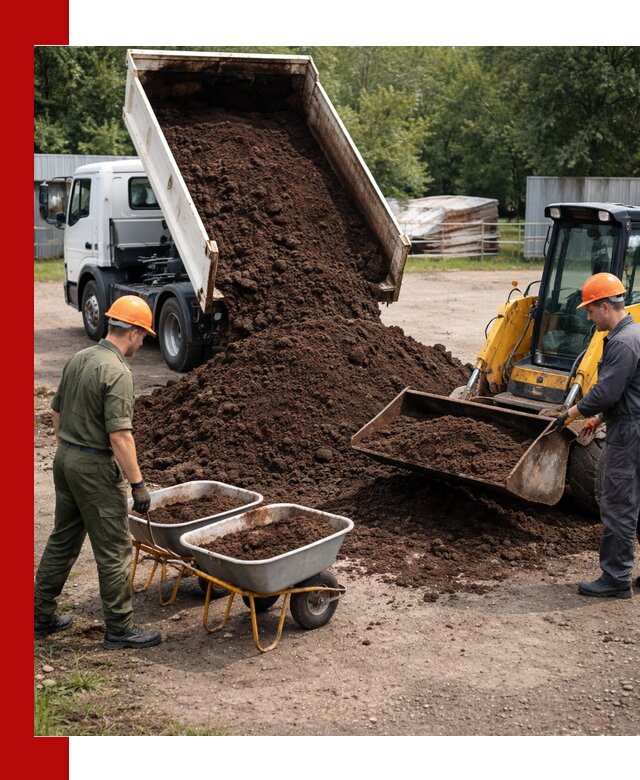 Доставка торфо-земляной смеси в Москве для огорода и ландшафта