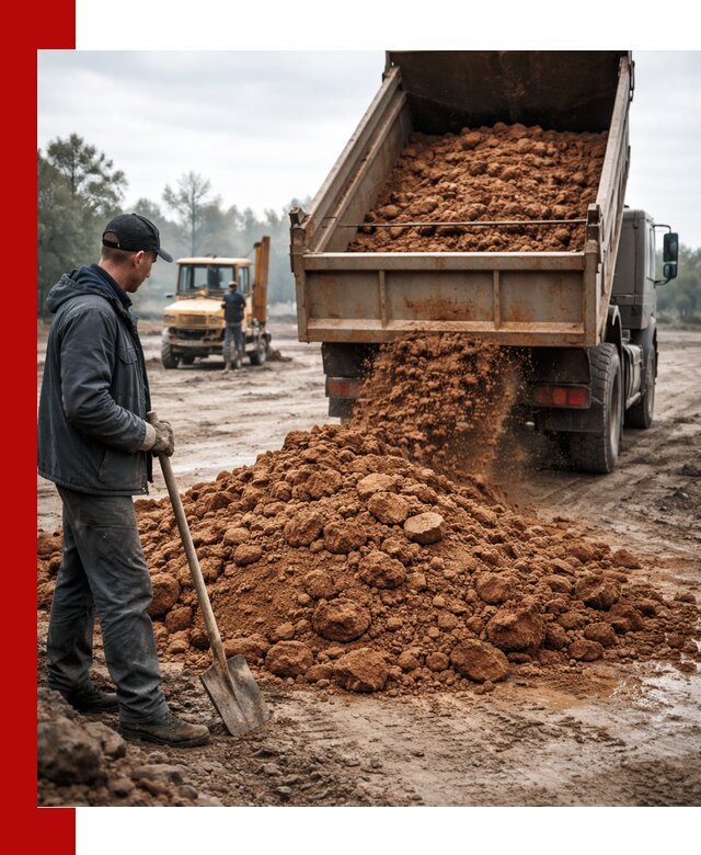 Глина для засыпки в Москве с доставкой самосвалами