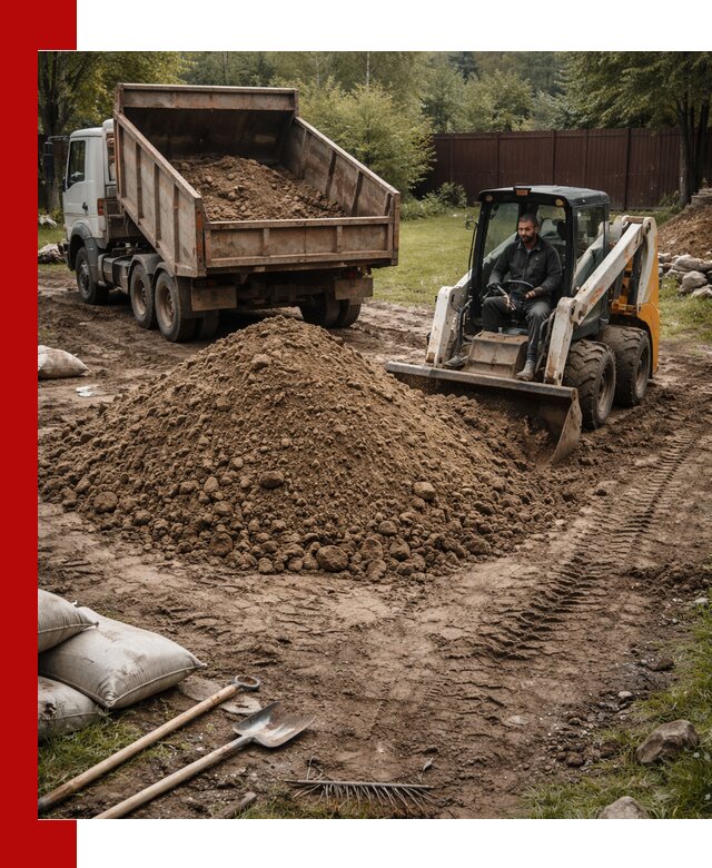 Суглинок для планировки участков в Москве с доставкой и выгрузкой