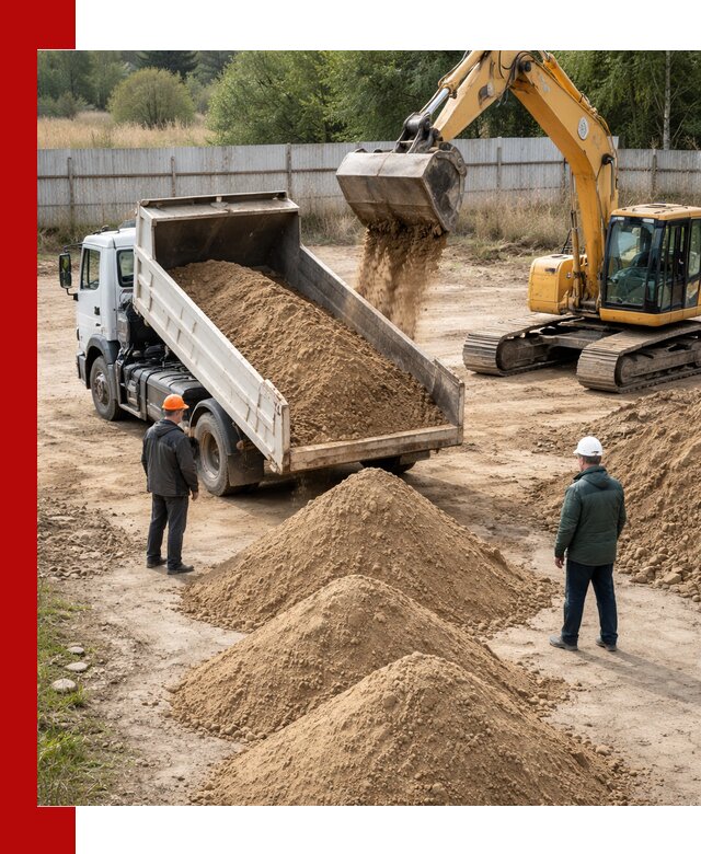 Доставка супеси вагонными и автопартиями в Москве