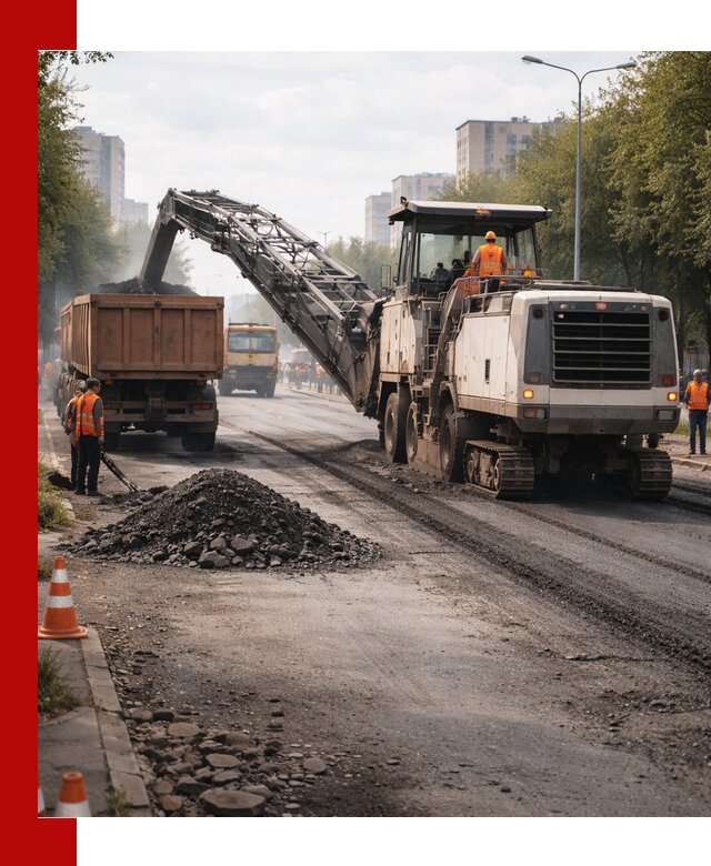 Фрезерованный асфальт в Москве — удаление и вывоз старого покрытия