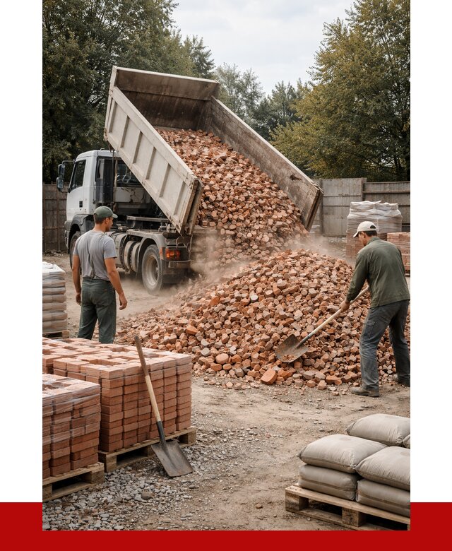 Бой кирпича в Москве с доставкой от 4317 руб/куб | ПРОНЕРУДМск