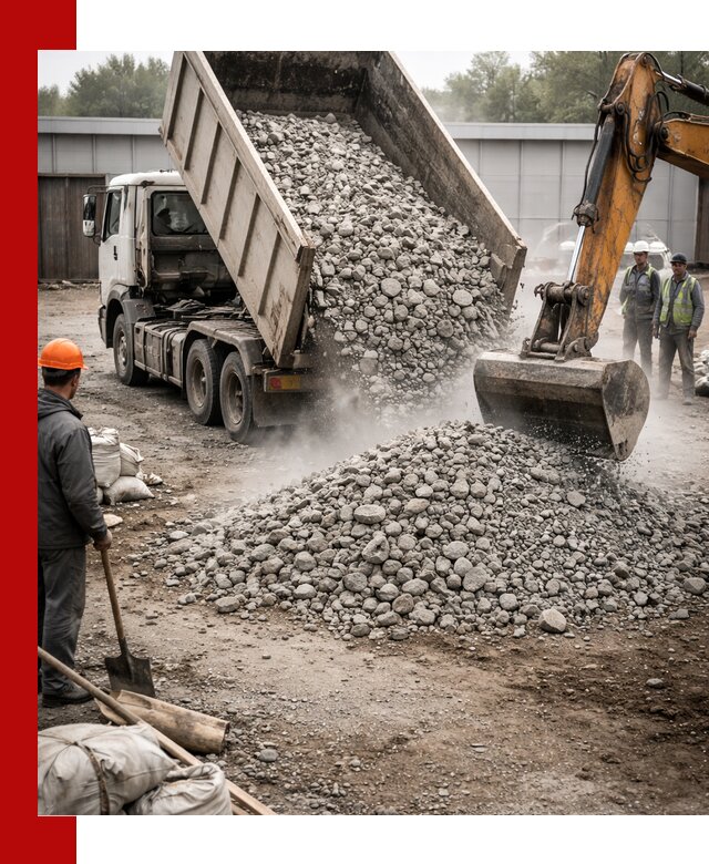 Доставка дробленого бетона в Москве оптом и в розницу