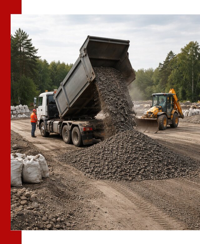 Доставка дробленого асфальта в Москве для дорожных работ