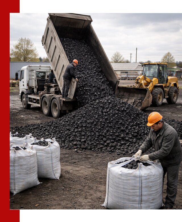 Доставка каменного угля в Москве оптом и в розницу