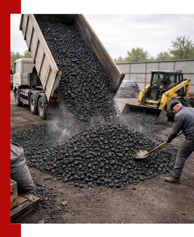 Доставка угля орех в Москве оптом и в розницу