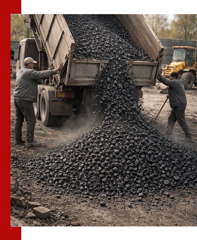 Доставка угля семечка самосвалами в Москве