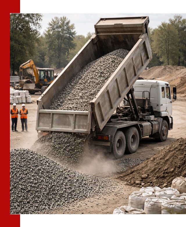 Аренда самосвала в Москве для доставки сыпучих и нерудных материалов