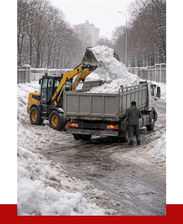 Вывоз снега с погрузкой в Москве от 3598 р. ПРОНЕРУДМск