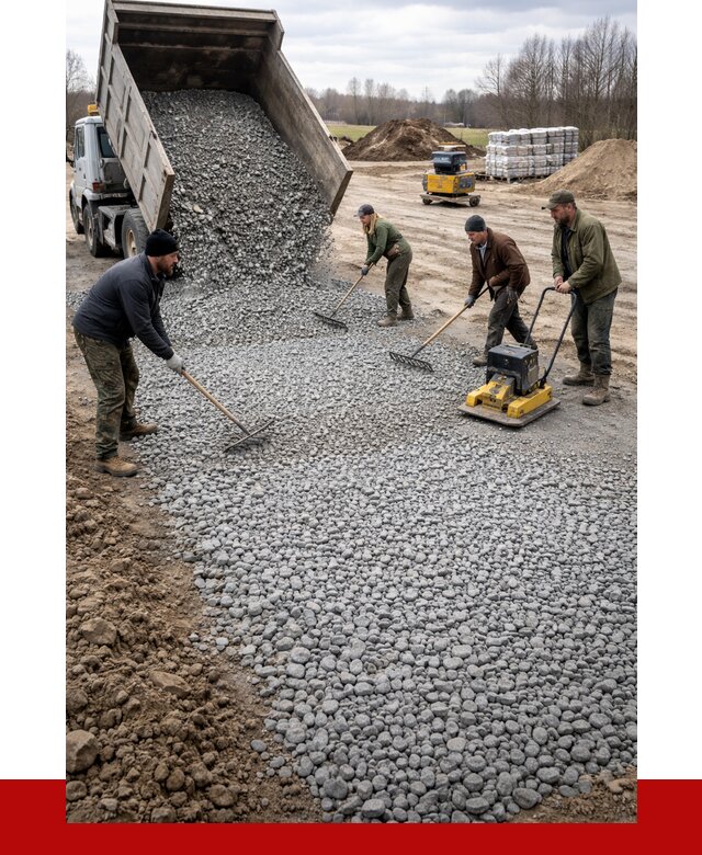 Устройство щебеночной подушки в Москве от 4626 р. ПРОНЕРУДМск